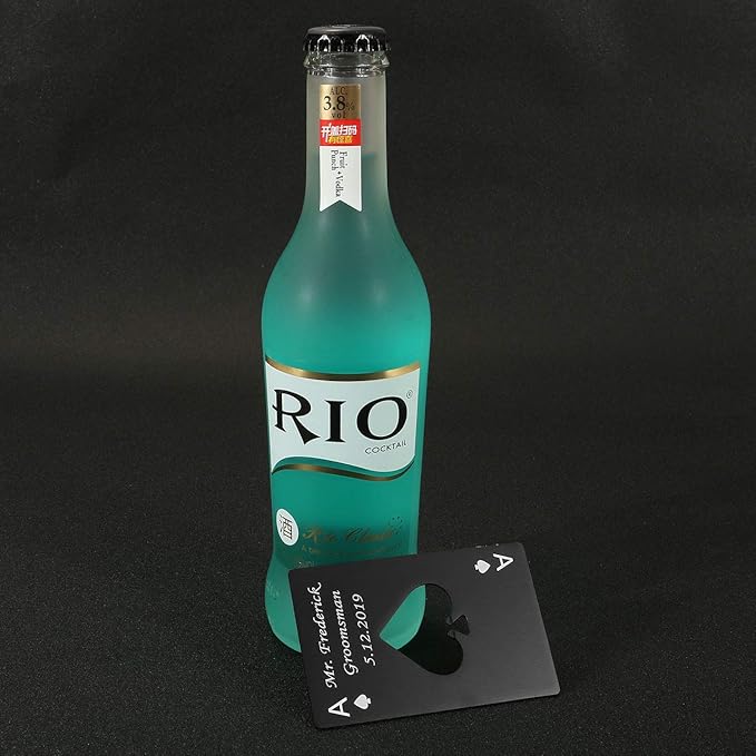Personalized Custom Bottle Opener, Yoption 5 Pcs Stainless Steel Credit Card - Image 7