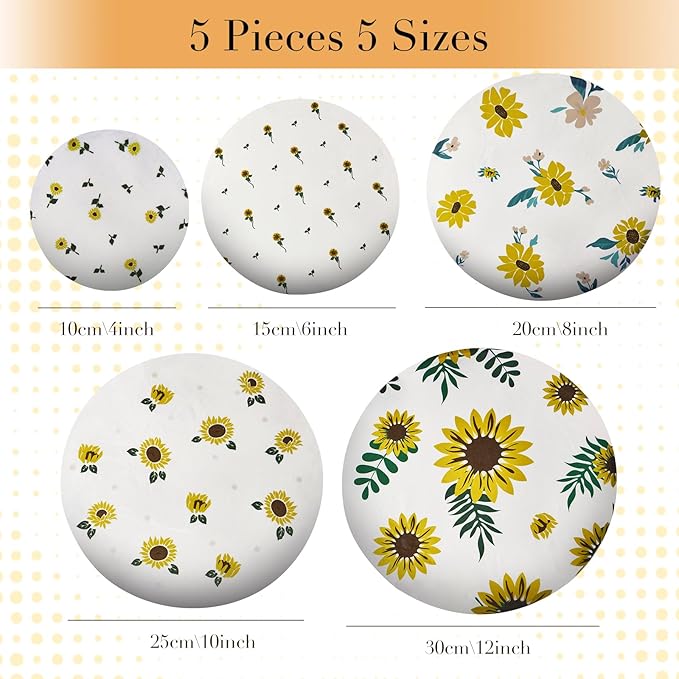 Tirphy 5-Size Reusable Bowl Covers - Image 2