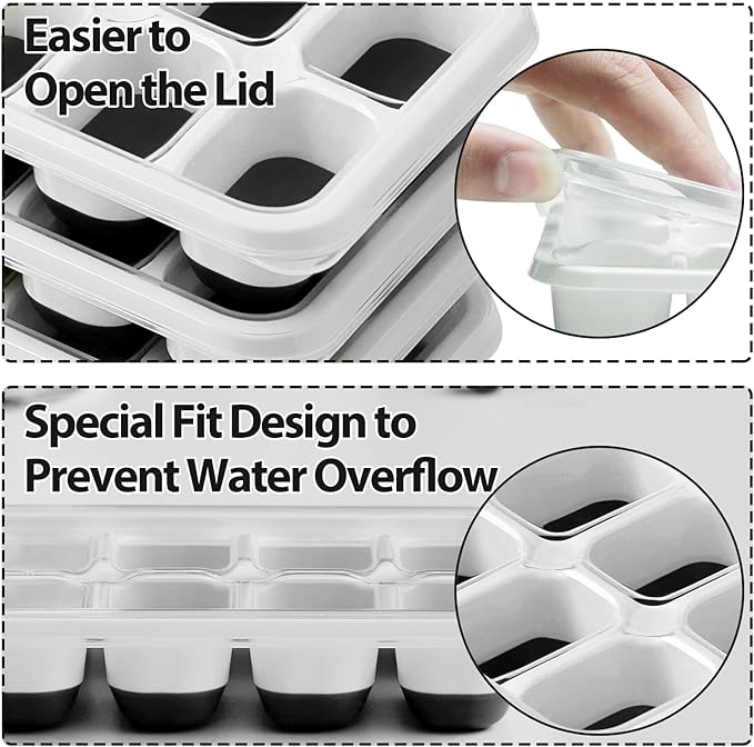 DOQAUS Ice Cube Tray with Lids - Image 4