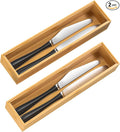 VeyFey Silverware Tray for Drawer, Stackable Kitchen Bamboo Drawer Organizer by VeyFey
