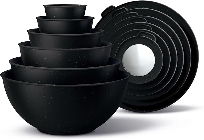 COOK WITH COLOR Mixing Bowls with TPR Lids by CookwithColor