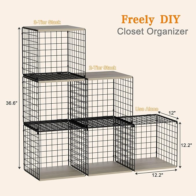 3PCS Stackable Closet Organizers and Storage, Shelves - Image 3