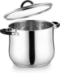 E-far 10 Quart Stock Pot, Stainless Steel Pot by E-far