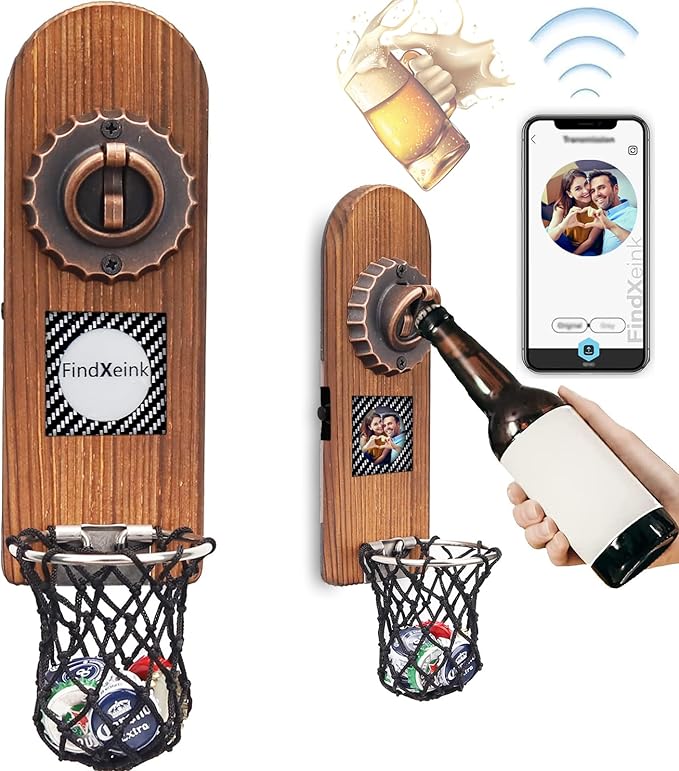 Beer Bottle Openers with DIY Ink Screen, Traceless Bottle Opener Wall Mounted by LUCYLANKER