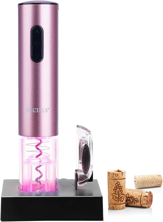Secura Electric Wine Opener, Automatic Electric Wine Bottle Corkscrew Opener by Secura