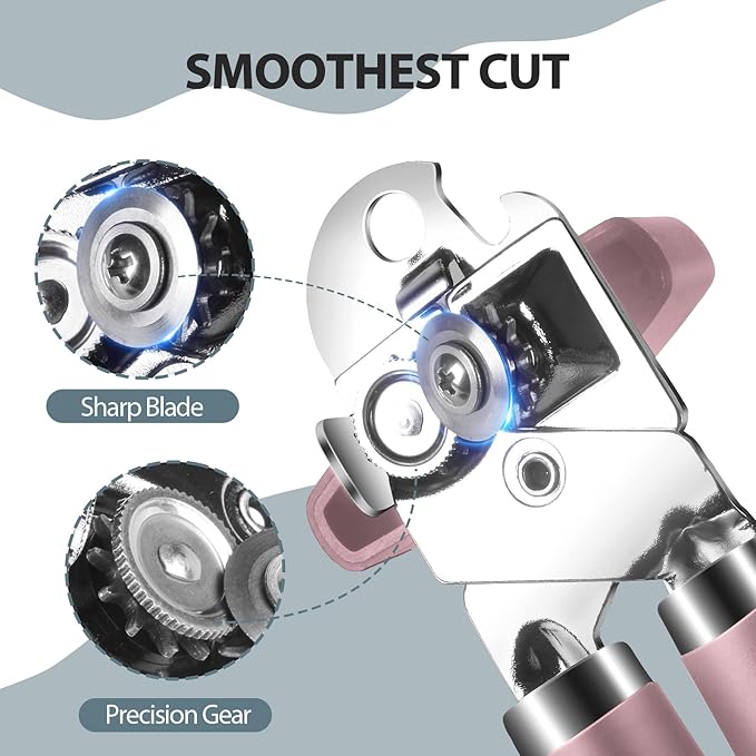 Safring Can Opener Manual, Heavy Duty Handheld Strong Can Opener - Image 3