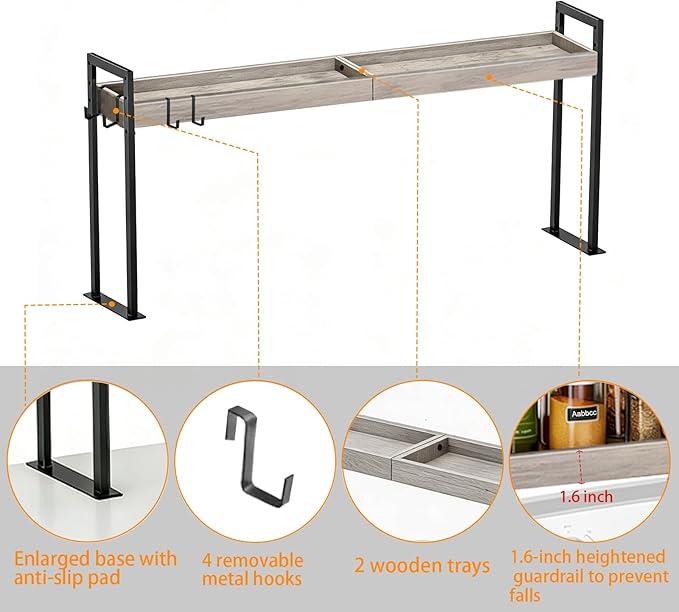Spice Rack Shelf for Kitchen Stove, Over The Stove Shelf - Image 6