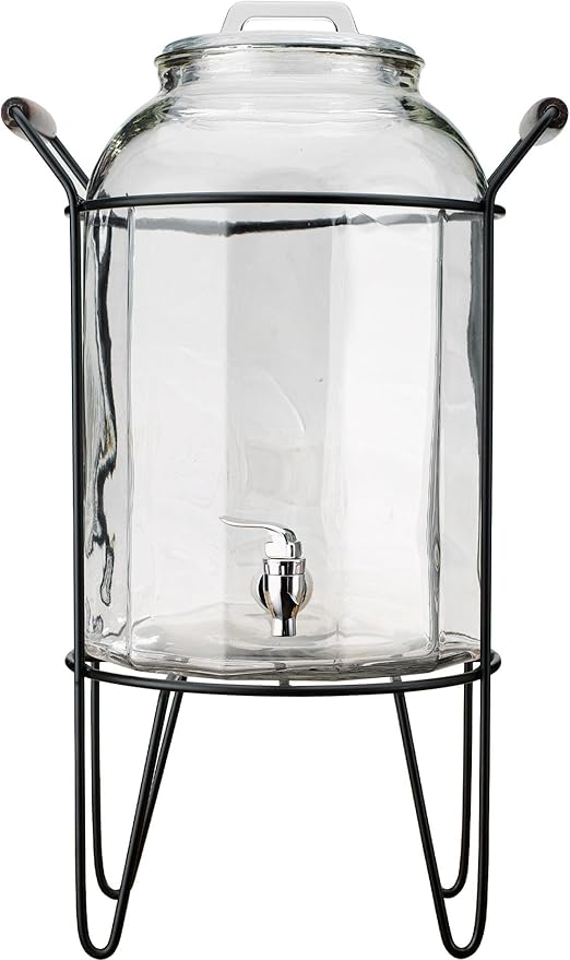 3 Gallon Glass Ice Cold Beverage Dispenser - - Image 4