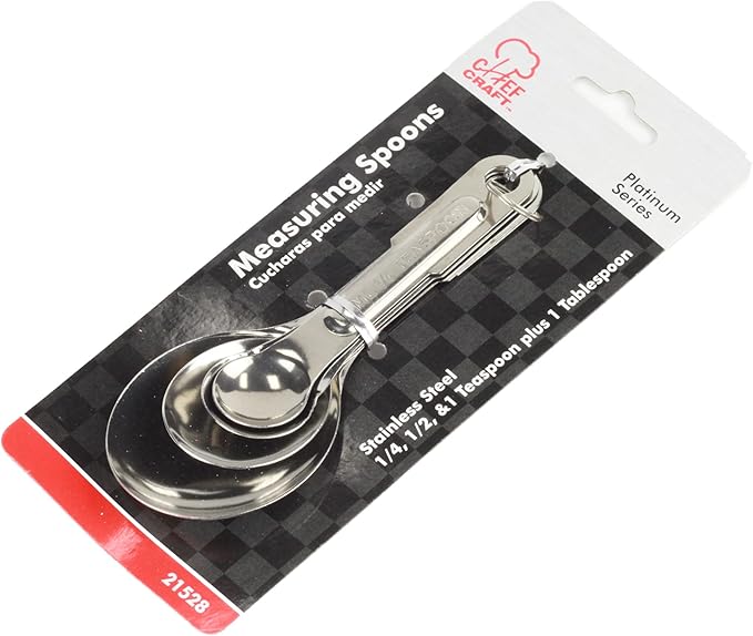 Measuring Spoons, 4 Piece Set, Stainless Steel - Image 2