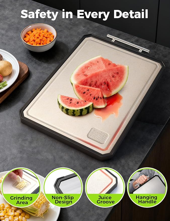 Titanium Cutting Board for Kitchen, Double Sided Non Toxic Titanium Cutting - Image 3
