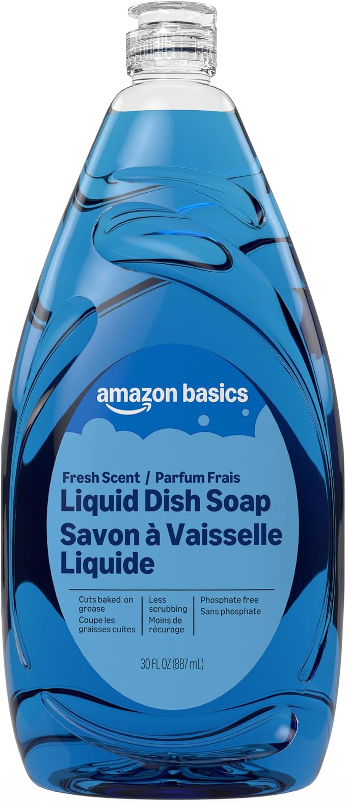 Amazon Basics Liquid Dish Soap, Fresh Scent, Grease-cutting Formula, 30 Fl Oz, Pack of 1