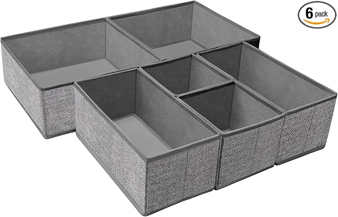 Criusia Foldable Underwear Drawer Organizer, Closet Dividers, Storage Box by Criusia