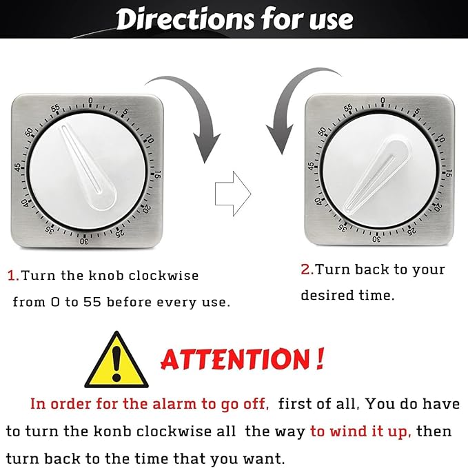 Kitchen Timers for Cooking, Chef Cooking Timer Clock - Image 2