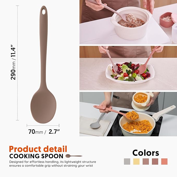 Multi Platinum Silicone Cooking Spoon - Image 2