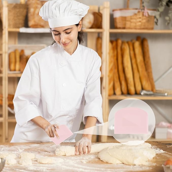 4 Pieces Food Scraper, Flexible Dough Scraper, Dough Scraper - Image 5