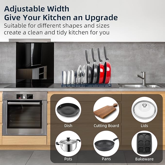 ROOHUA Expandable Pot and Pan Organizer - Image 5