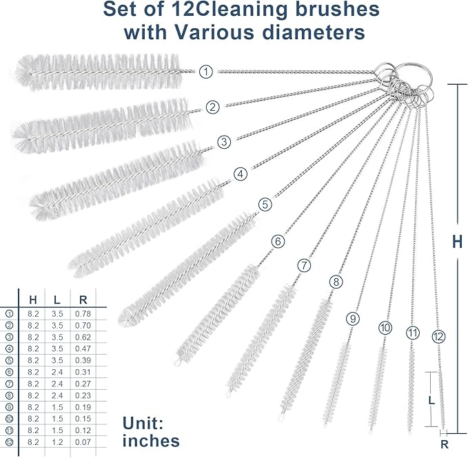Straw Cleaner Brushes Sets, 12 Pieces 8.2 Inch Botthle Cleaning Brush and Nylon - Image 8