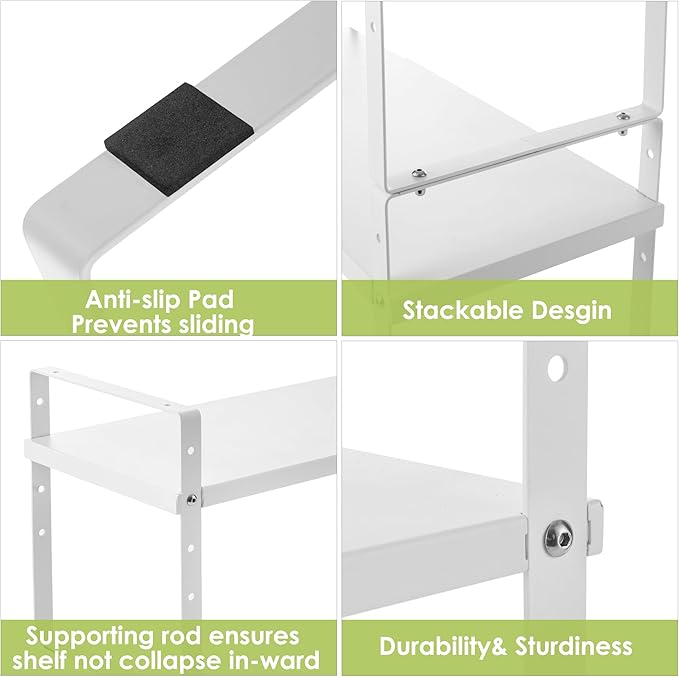 Across-Star Expandable Cabinet Shelf Organizer Rack, Stackable Kitchen Counter - Image 7
