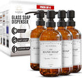 Sunrise Premium 4 Pack Amber Glass Soap Dispenser 16 OZ by SunrisePremium