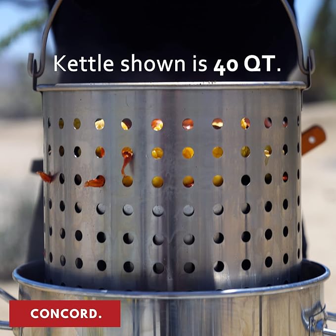 CONCORD Stainless Steel Stock Pot w/Steamer Basket. Cookware great - Image 7