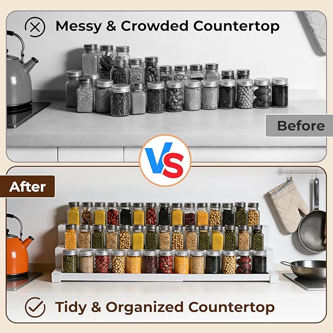 3-Tier Spice Rack Organizer for Kitchen Cabinet or Pantry, Seasoning Organizer - Image 5