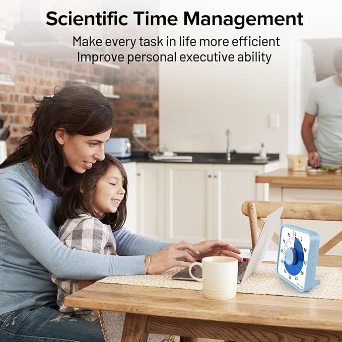 Secura 60-Minute Visual Countdown Timer, 7.5-Inch Oversize Classroom Visual - Image 5