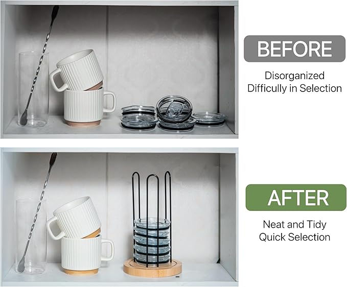 2PC Tumbler Lid Organizer, Detachable Cup Lid Organizer - Image 5