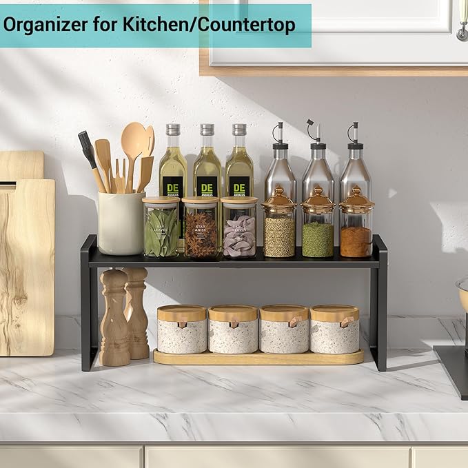 Expandable Cabinet Organizer Shelves, 88lbs High Weight Capacity, Heavy-Duty - Image 7