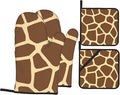 Giraffe Oven Mitts with Matching Potholders by Unknown