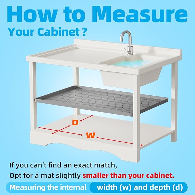Winisok Silicone Under Sink Mat 40" x 22", Kitchen Essentials and Gadgets - Image 6