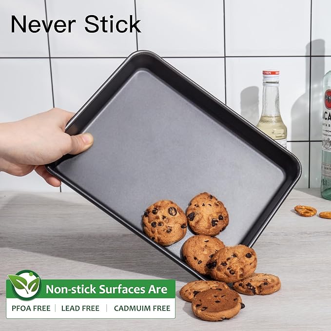 HONGBAKE 2 Pack 9.7X7.5" Toaster Oven Pans - Image 5