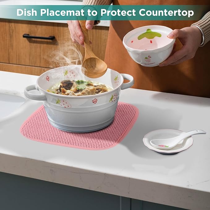 GeeRic Microfiber Dish Drying Mat, Super Absorbent Kitchen Dish Drying Pad - Image 6