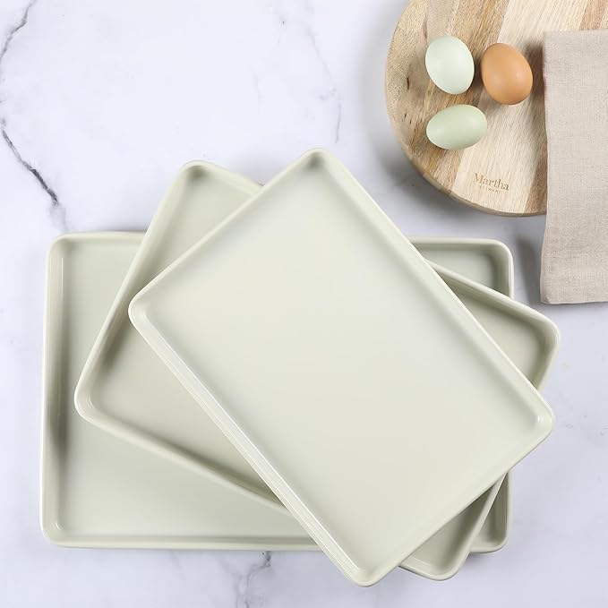 Martha Stewart Gallen 3-Piece Cookie Sheet Set – 13", Ceramic Nonstick - Image 6