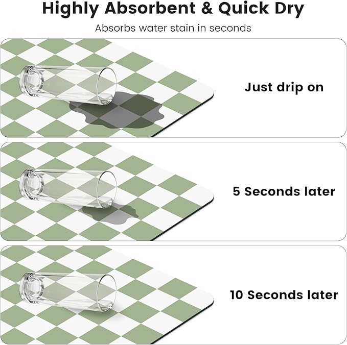 16" x 24" Checkered Dish Drying Mat - Image 6