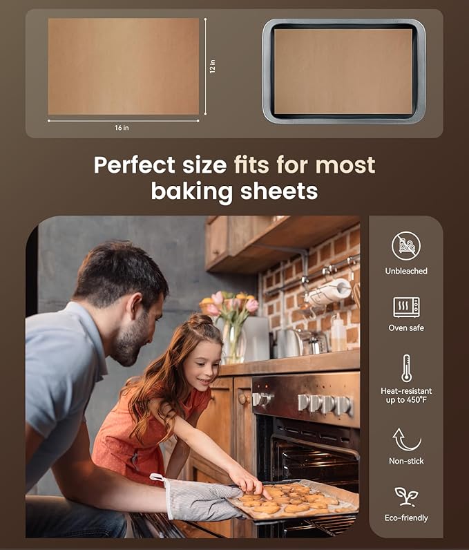 300 PCS Parchment Paper Sheets for Baking -12x16 Inches Precut Parchment Sheets - Image 2