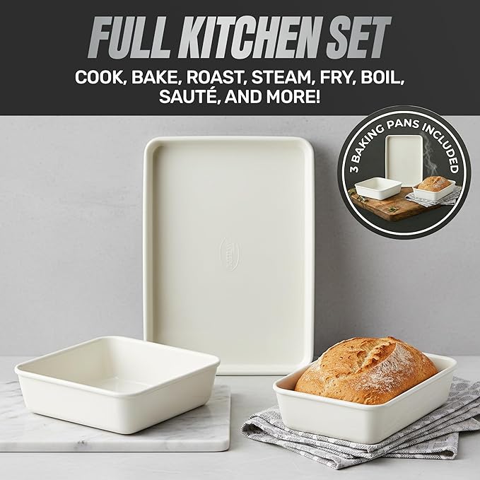 GOTHAM STEEL 20 Pc Ceramic Cookware Set Nonstick, Ceramic Pots and Pans Set Non - Image 6