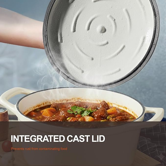 Overmont Enameled Cast Iron Dutch Oven - Image 2