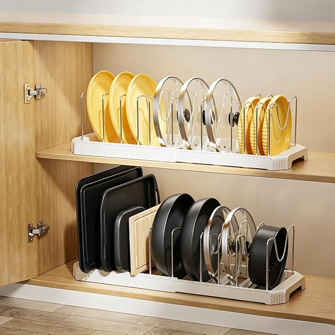 MUDEELA Pots and Pans Organizer under Cabinet, Pot Rack - Image 9