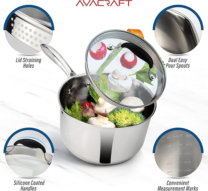 AVACRAFT Stainless Steel Saucepan - Image 4