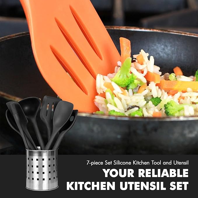 Chef Craft - Premium Silicone Kitchen Tools and Utensils Set, Non-Scratch - Image 5