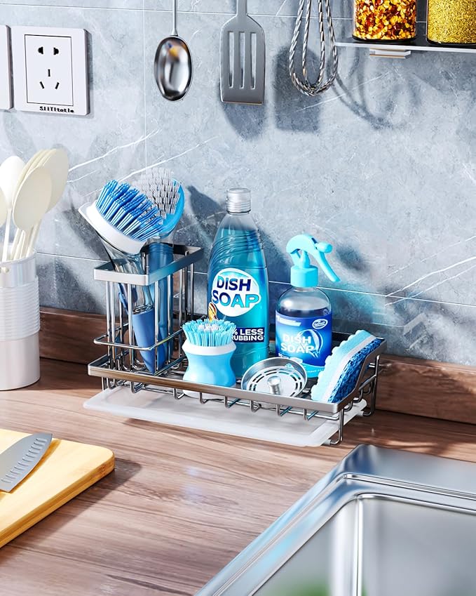 Consumest Sink Caddy, Kitchen Sponge Holder - Image 3
