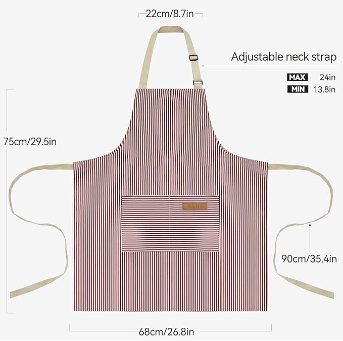 NLUS 2 Pack Cooking Aprons for Women - Image 3
