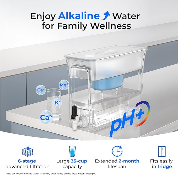 Waterdrop Slim Alkaline Water Filter Dispenser, Large Capacity, 100-Gallon - Image 2
