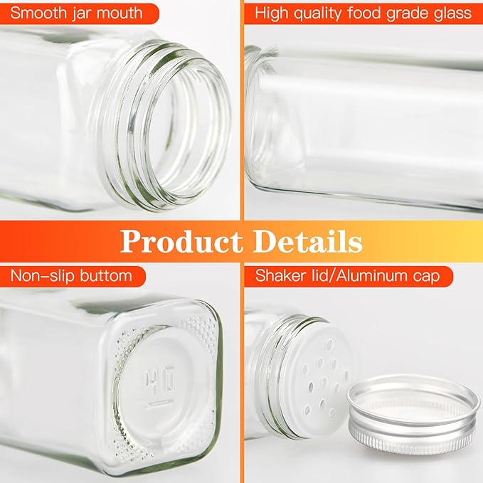 DkOvn 6pcs Glass Spice Jars, 4oz Empty Spice Jars - Image 5