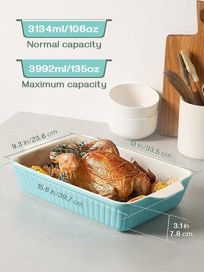 DOWAN 9x13-inch Baking Dish, Deep Casserole Dishes - Image 2