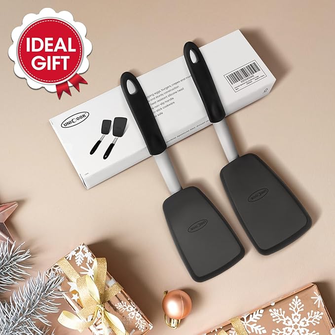 Unicook 4 Pack Flexible Silicone Spatula, 600F Heat Resistant, Crepes and More - Image 7