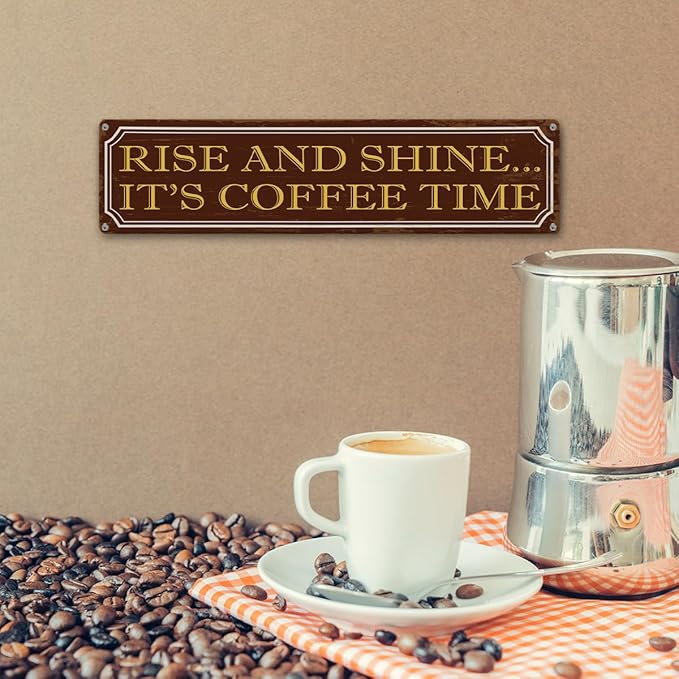 Coffee Time Metal Tin Signs, Coffees Lover Home Decor - Image 6