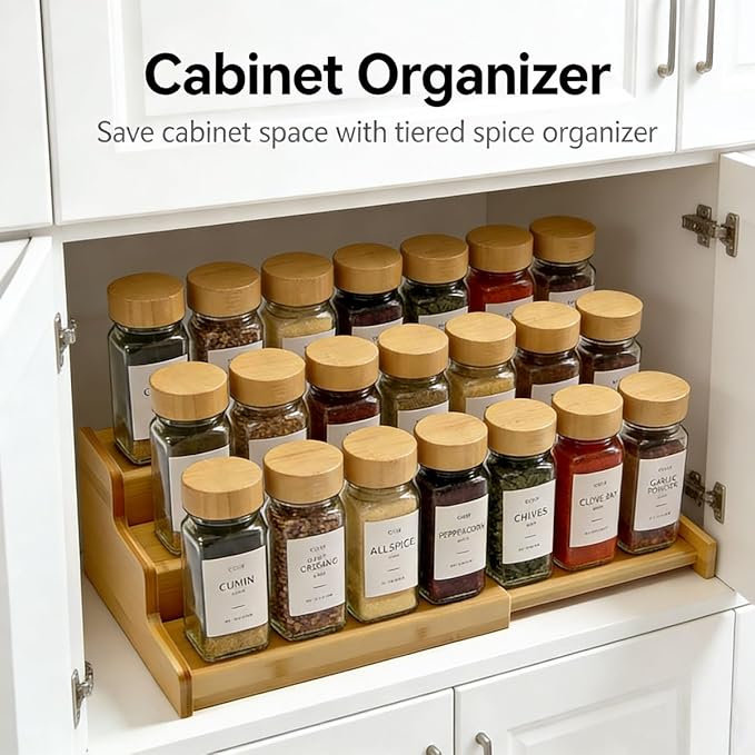 JinDoWin Spice Rack Organizer For Cabinet, Spice Organization For Cabinet - Image 9