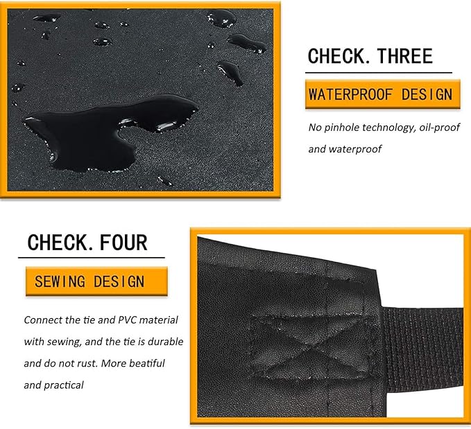 Homsolver 2 Pack Waterproof Rubber Aprons, Heavy Duty Butcher - Image 4