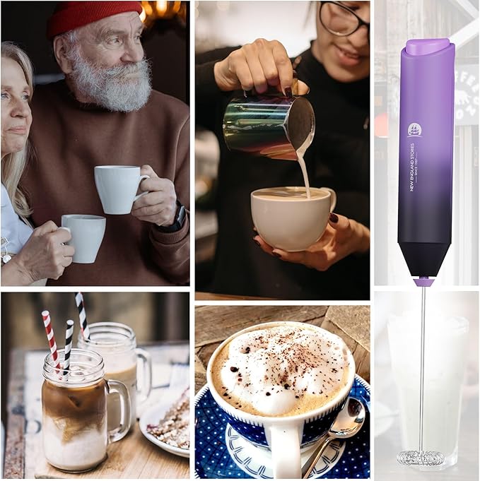 Powerful Milk Frother Handheld Foam Maker, Mini Whisk Drink Mixer - Image 5